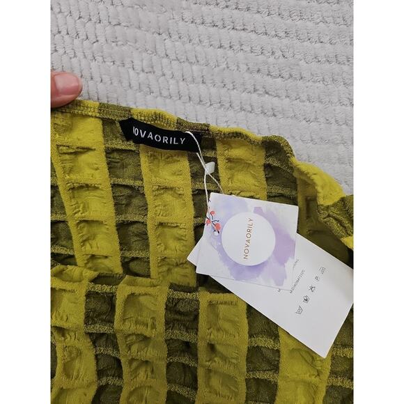 Novaorily Dress Womens XL Bubble Texture Backless Maxi Length New - Picture 6 of 8